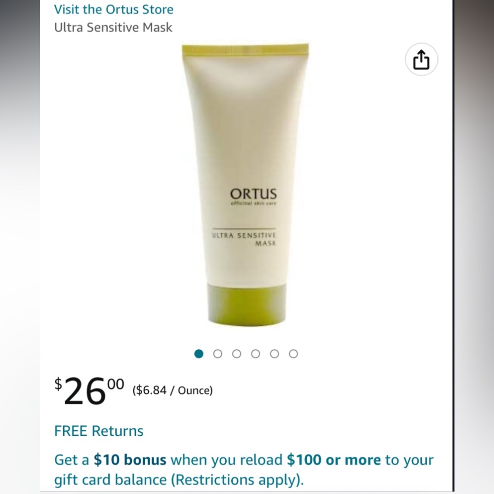 Ortus ultra sensitive mask. New in box‎ with tags. Sealed. Retail 26